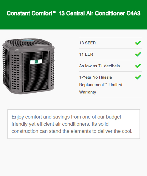 Constant Comfort 13 Central Air Conditioner C4A3 1